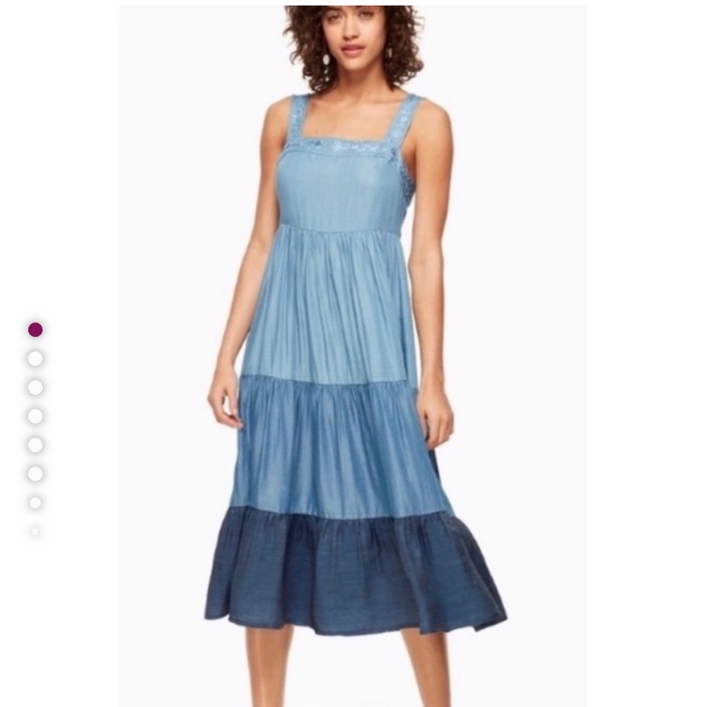 Kate Spade Broome Street Chambray Colorblock Dress